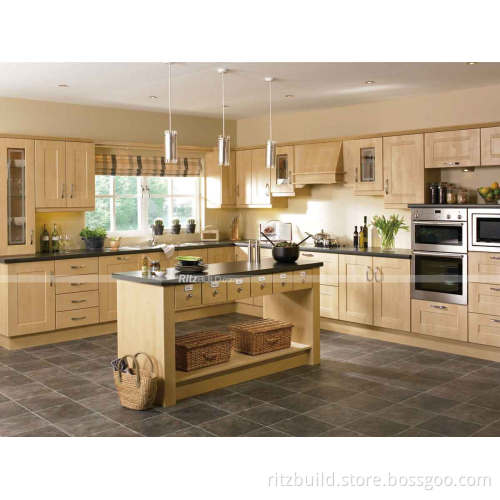 2014 New Solid Wood Kitchen Cabinet Design with Wooden Home Kitchen Islands